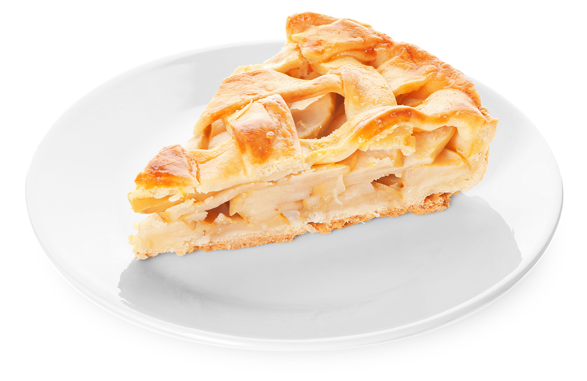 Apple pie on a plate
